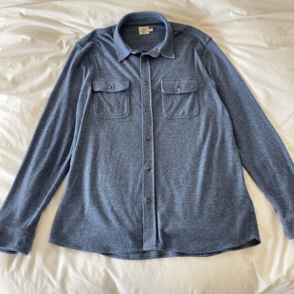 Faherty Other - Faherty Men's Legend Sweater Shirt Glacier Blue Twill Size XL